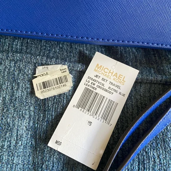Michael Kors 💙 Vibrant Blue 💙 Jet Set Crossbody Bag - Picture 7 of 11